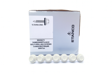 ETANCO Selbstbohrschrauben Trapezblechschrauben RAL 9003 4,8 x 20 mm 250 Stk.