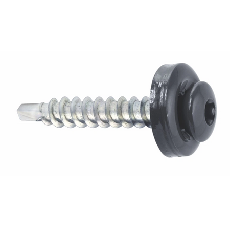 KLIMAS WDD selbstbohrende Spenglerschrauben für Blech auf Holz RAL 7024 Graphitgrau 4,8 x 35 mm 250 St.