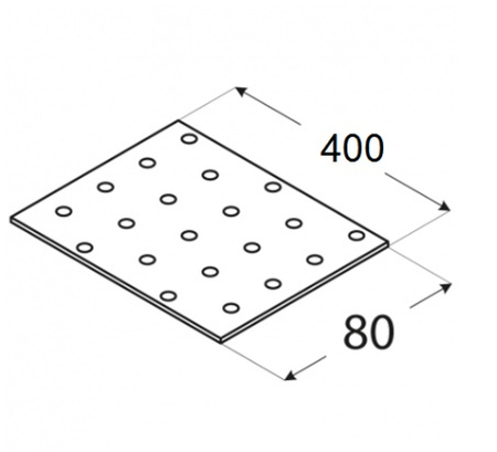 PP37 Lochplatte 80x400x2,0