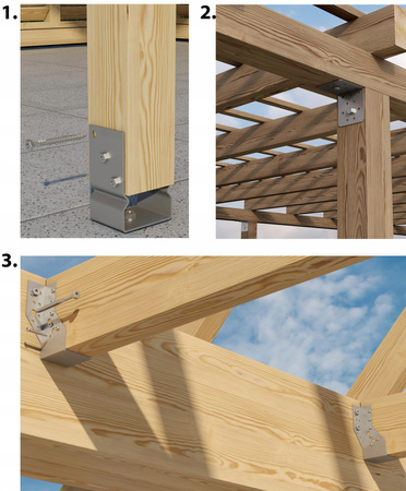 Klimas WKCH Holzbauschrauben Sechskantkopf 8 x 200 mm 50 Stk.