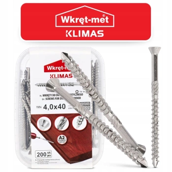 Klimas Terrassenschrauben Edelstahl A2 4 x 60 mm 200 St.