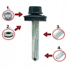 KLIMAS WSS Selbstbohrschrauben für Blech Metall RAL 7016 Anthrazitgrau 5,5 x 32 mm 250 Stk.