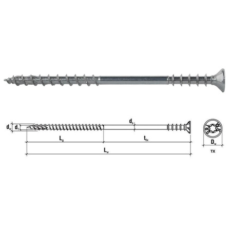 Klimas Justierschrauben Distanzschrauben verzinkt weiß 6x120 mm 300 St. BIG BOX