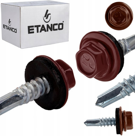 ETANCO GT5 Bohrschrauben Metall - Metall 5,5 x 25 mm RAL 8012 250 Stk.