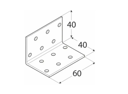 KM2 Winkelverbinder 40x40x60x2,0
