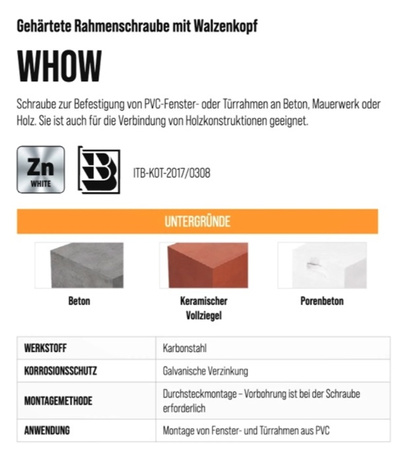 Fensterrahmenschrauben zylinderkopf 7,5x82 