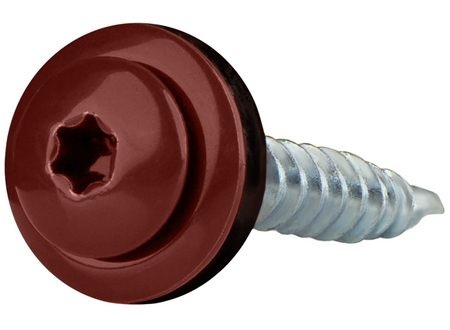 KLIMAS WDD selbstbohrende Spenglerschrauben für Blech auf Holz RAL 3009 Oxidrot 4,8 x 35 mm 250 St.