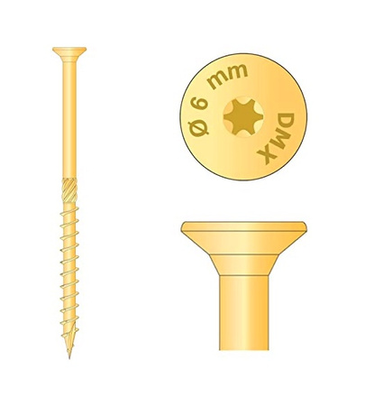 DOMAX Senkkopfschrauben 6x300