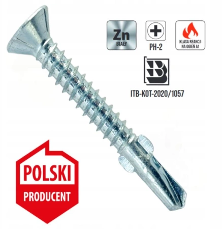 Klimas Flügelbohrschrauben Senkkopf für Holz 5,5 x 38 mm 250 St.