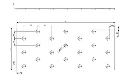 PP22 Lochplatte 400x140x2,0