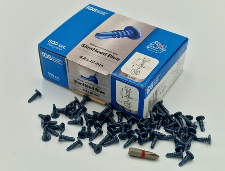 IDS Profilverbindungsschrauben  SlimHead Blue 4,2x12mm 250 St.  + BIT