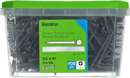 ESSVE Trockenbauschrauben für Alu- & Metallprofile PH2 ESSBOX 3,5x41 mm 900 St.