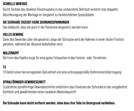 Fensterrahmenschrauben zylinderkopf 7,5x62 