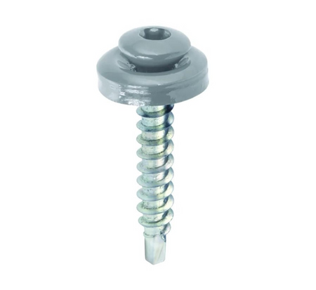 KLIMAS WDD selbstbohrende Spenglerschrauben für Blech auf Holz RAL 9006 Weißaluminium 4,8 x 35 mm 250 St.