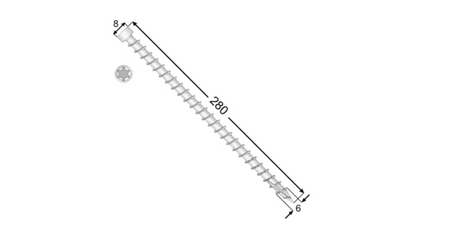 CPW Vollgewinde-Zimmermannschrauben mit Zylinderkopf  6x280