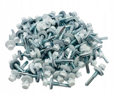 KLIMAS WSS Selbstbohrschrauben für Blech Metall RAL 9003 Signalweiß 5,5 x 32 mm 250 Stk.