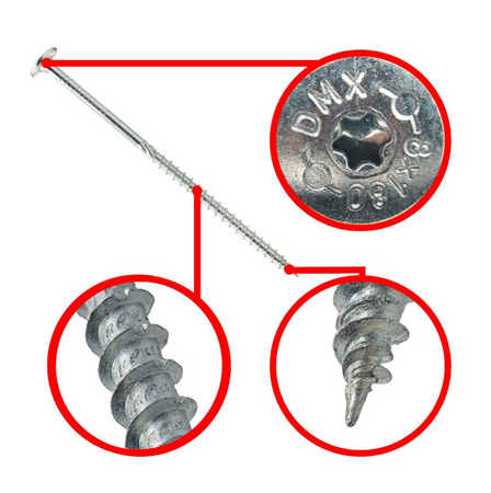 DOMAX Tellerkopfschrauben 6x100