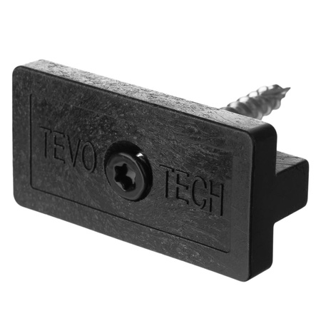 Tevo Tech Montageclips 6 mm für WPC-Terrassendielen 100 Clips + 100 Schrauben