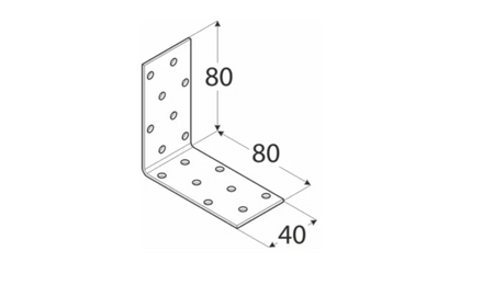 KM7 Winkelverbinder 80x80x40x2,0