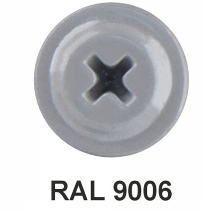 ETANCO GM-S selbstschneidende Blechschrauben Flachkopf RAL 9006 Weißaluminium 4,2 x 16 mm 250 Stk.