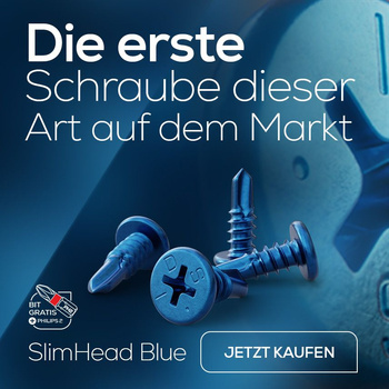 IDS Profilverbindungsschrauben  SlimHead Blue 4,2x12mm 250 St.  + BIT