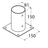 PSPO80 Stützenfuß 81x150x2