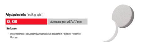 Styroporrondelle Ø 67mm