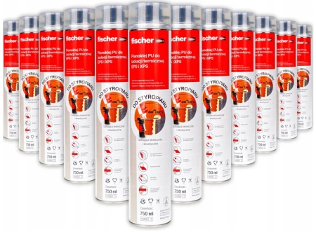 FISCHER PUP P750 Klebeschaum Styropor XPS Dämmung – Starker PU-Pistolenschaum