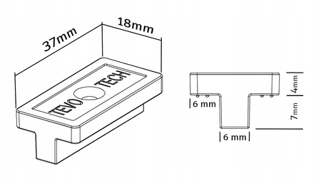 Tevo Tech Montageclips 6 mm für WPC-Terrassendielen 100 Clips + 100 Schrauben