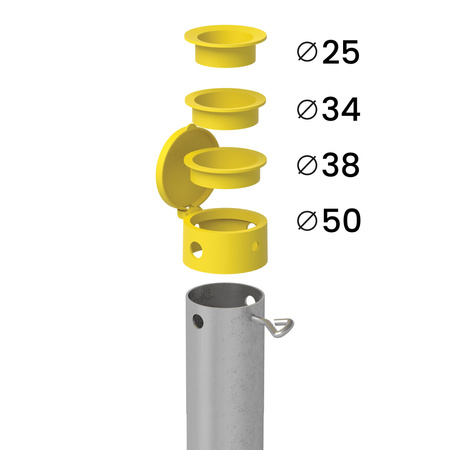 Domax PWO Einschraub Bodenhülsen Pfostenträger rund 60 x 550 mm 1 Stk.