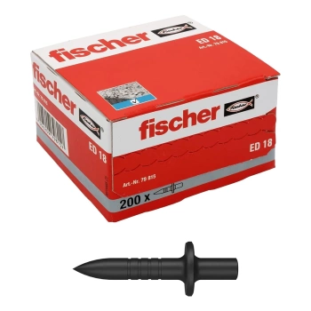 fischer ED Einschlagnagel Stahlnagel Befestigungsnagel Beton 18 mm 200 Stk.