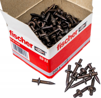 fischer ED Einschlagnagel Stahlnagel Befestigungsnagel Beton 22 mm 200 Stk.