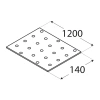 PP96 Lochplatte 140x1200x2,0