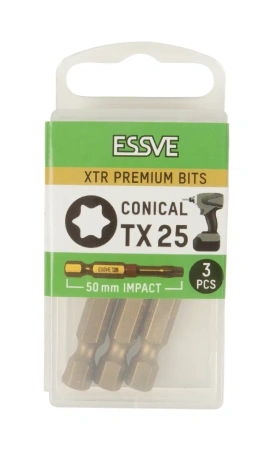 ESSVE XTR Hochwertige Schrauberbits für Profis Torx Bits TX25 50 mm