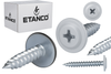 ETANCO GM-S selbstschneidende Blechschrauben Flachkopf RAL 7035 Lichtgrau 4,2 x 50 mm 250 Stk.