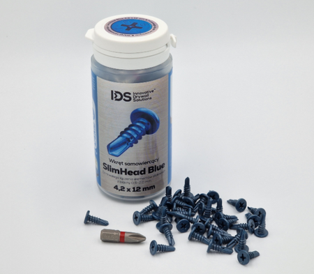 IDS Profilverbindungsschrauben  SlimHead Blue 4,2x12mm 250 St.  + BIT