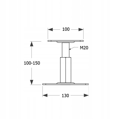 Pfosten-Basis-Stütze 100x130 