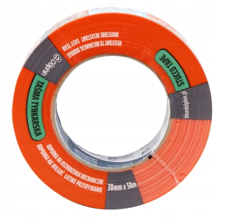 Blue Dolphin Profi-Putzband Stuckateur-Klebeband raue Untergründe 38 mm x 50 m