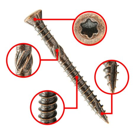 Terrassenschrauben mit BIT 5x50