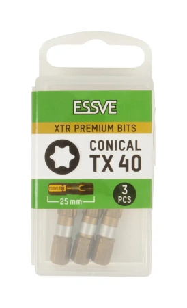 ESSVE XTR Hochwertige Schrauberbits für Profis Torx Bits TX40 25 mm