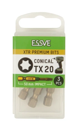 ESSVE XTR Hochwertige Schrauberbits für Profis Torx Bits TX20 50 mm