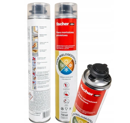 Fischer PUP AS 750 B3 Pistolen-Schaum Montageschaum Winter & Ganzjährig 750 ml