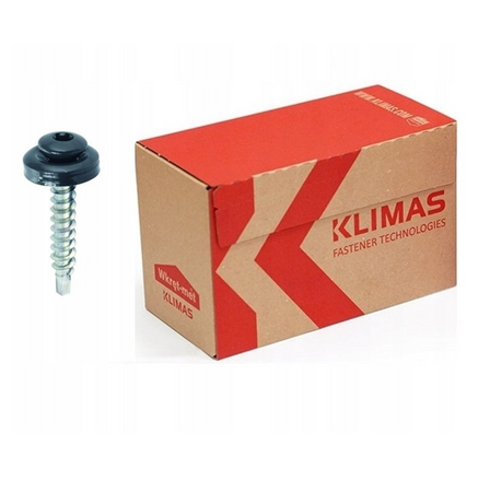 KLIMAS WDD selbstbohrende Spenglerschrauben für Blech auf Holz RAL 7024 Graphitgrau 4,8 x 35 mm 250 St.