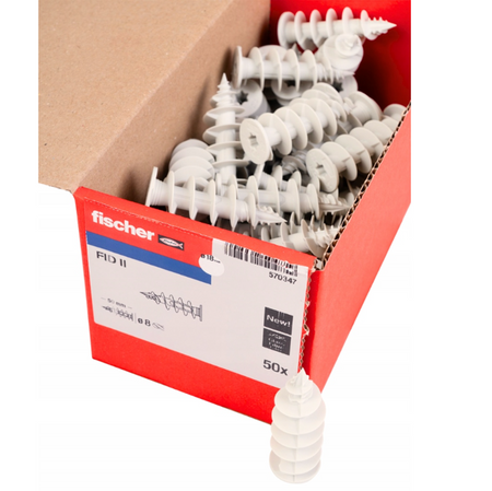 fischer Dämmstoffdübel FID II für WDVS 3,5–4,5 mm Schrauben 50 Stück 