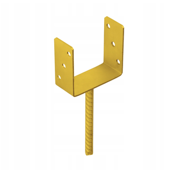 Domax U-Pfostenträger Pfostenanker PS 160U ZNZ 161x120x4 mm gelb 1 Stk.