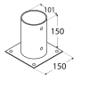 PSPO100 Stützenfuß 101x150x2