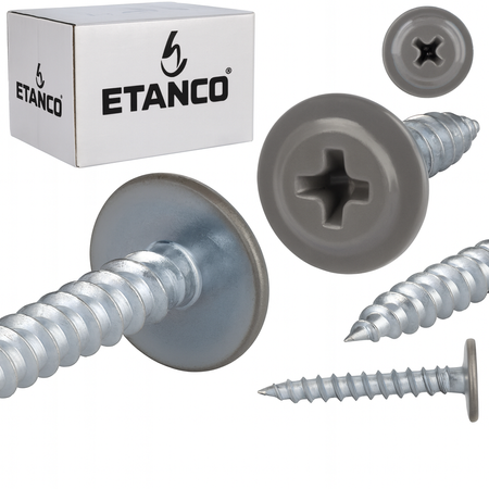 TANCO GM-S selbstschneidende Blechschrauben Flachkopf RAL 9007 Graualuminium 4,2 x 14 mm 250 Stk.