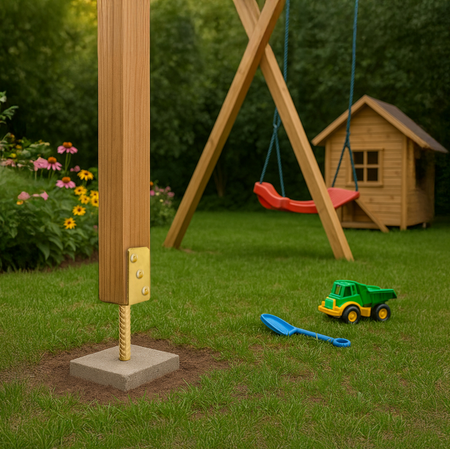 Domax U-Pfostenträger Pfostenanker PS 60U ZNZ 61x120x4 mm gelb 1 Stk.