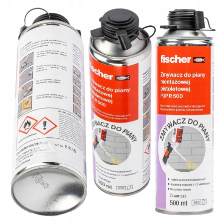 Fischer PUPR 500 hochaktiver Pistolenreiniger für Reinigung von Schaumpistolen 500 ml