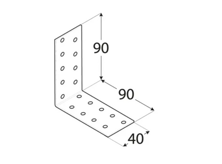 KM16 Winkelverbinder 90x90x40x2,0